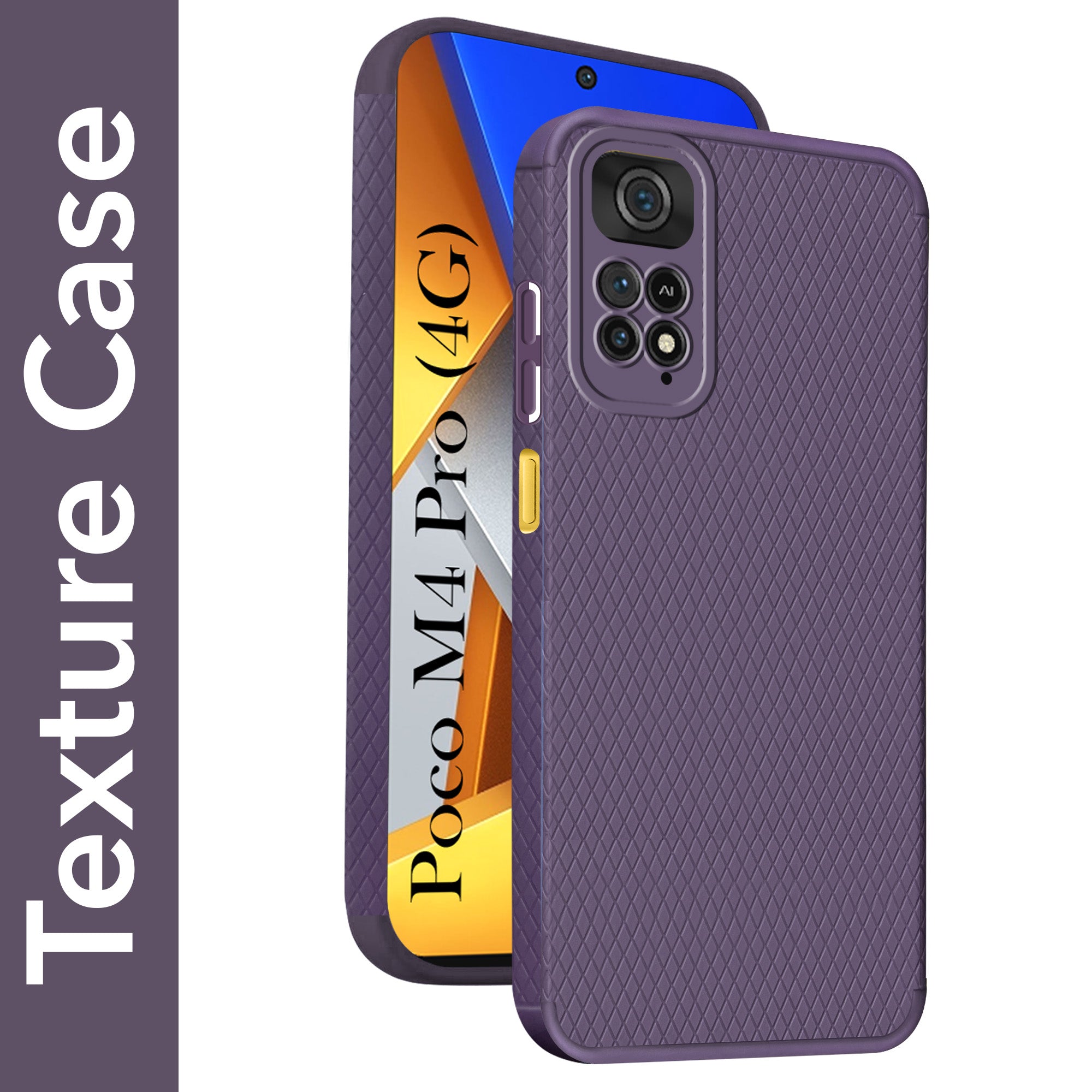 For Poco M4 Pro 4G Back Cover Case (Liquid Silicone | Side Grip | Camera Protection)