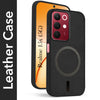 For Realme 15X Back Cover Case Leather Finish (MagSafe Compatible Wireless Charging | Soft Touch | Camera Bump Protection)