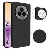 For Realme 14 Pro Back Cover Case (Glass Like Camera Protection | Leather Feel | Minimalist Professional Grip)