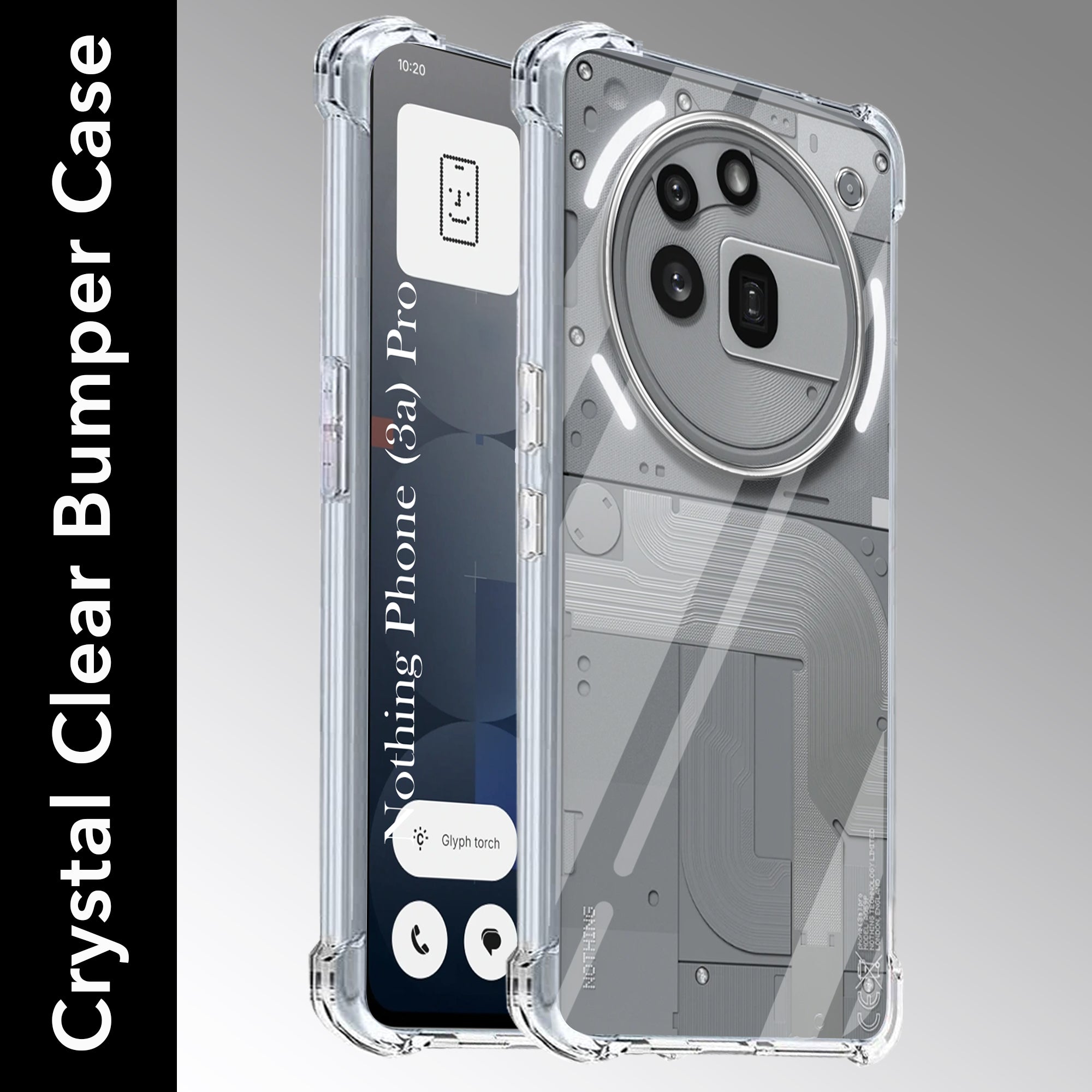 For Nothing Phone 3A Pro 5G Shockproof Crystal-Clear Back Cover ( Drop & Camera Protection | Hard Polycarbonate)
