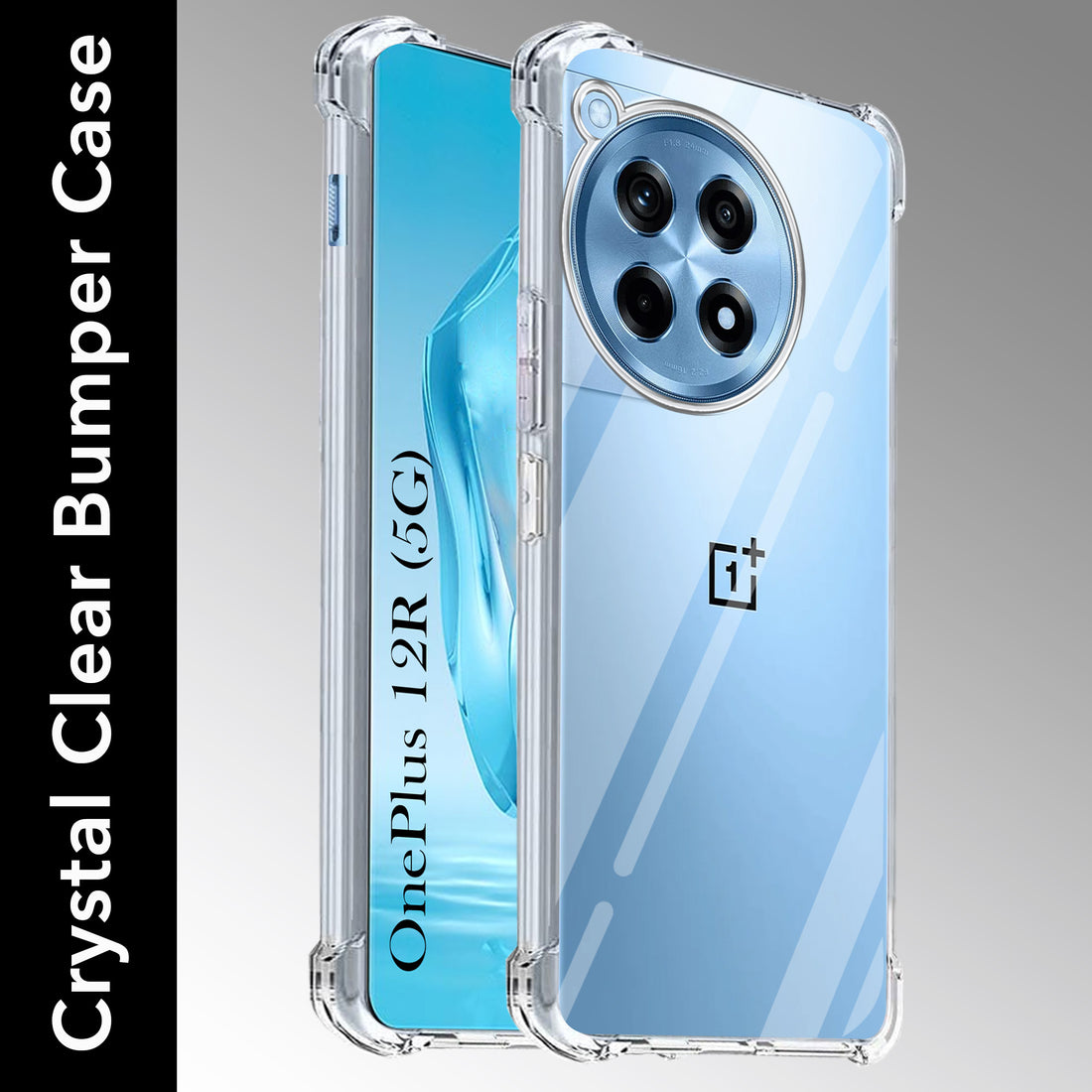 For OnePlus 12R 5G Back Cover Shockproof Crystal-Clear (Drop & Camera Protection | Hard Polycarbonate)