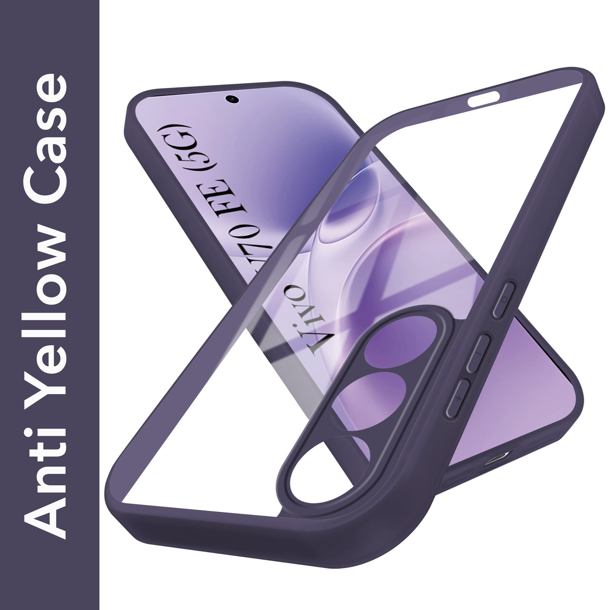 For Vivo V70 FE 5G Back Cover Case Ultra-Hybrid (Lifetime Anti Yellow | Anti Scratch | Crystal Clear Shockproof)