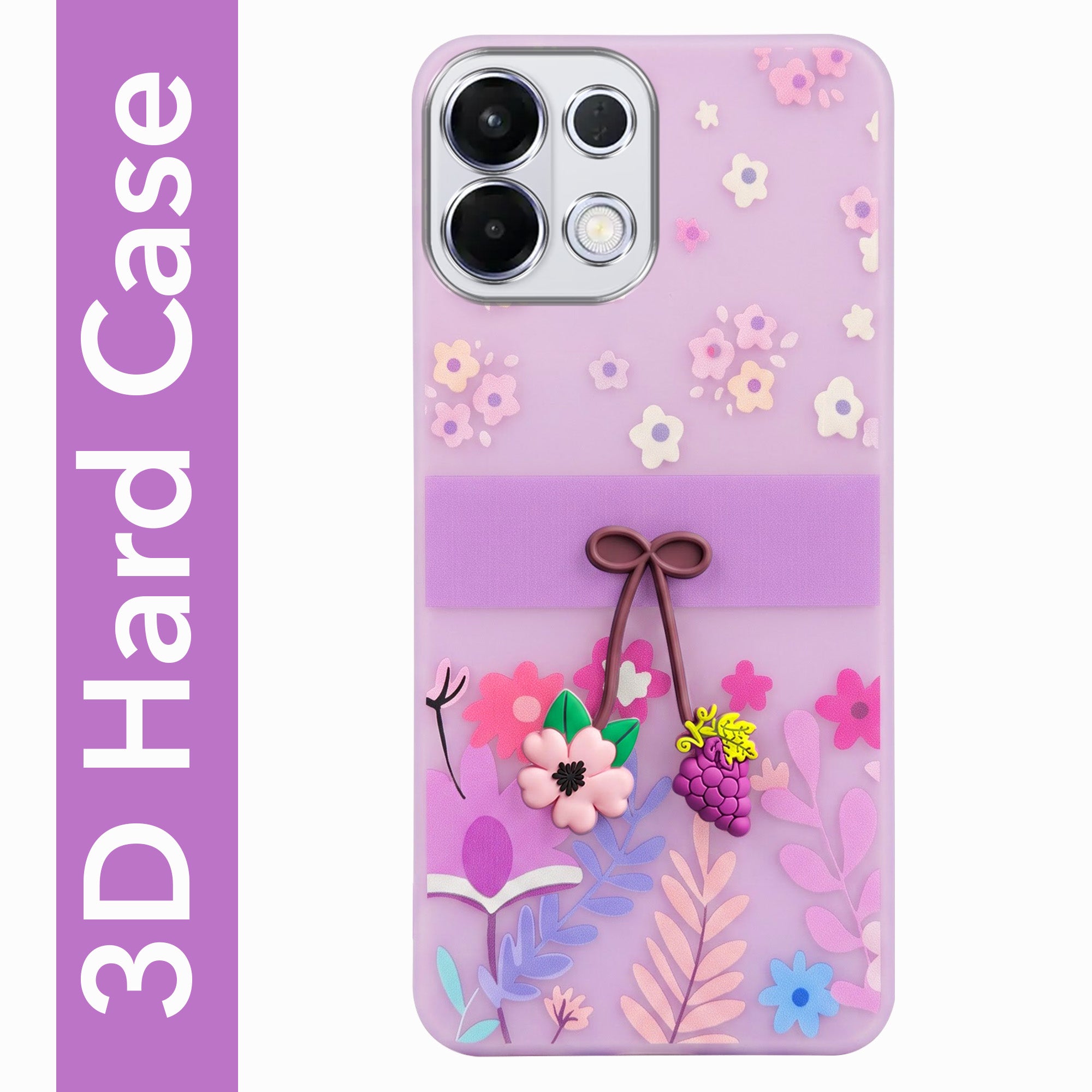 For Oppo K13 Back Cover Case (3D Cute Cartoons | Hard Back Side Soft | Matte Premium Finish | HD Printing)