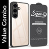 For Samsung Galaxy S26 Plus Combo with Back Cover and 9H Tempered Glass (Lifetime Anti-Yellow | Crystal Clear Shockproof | Oleophobic Coating Screen Glass)