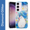 For Samsung Galaxy S23 5G Back Cover Case (Luxury Floral Glitter Cute Butterfly | Diamond Studded Camera Bump | Girls & Women Design)