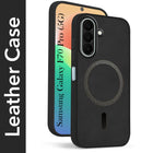 For Samsung Galaxy F70 Pro 5G Back Cover Case Leather Finish (MagSafe Compatible Wireless Charging | Soft Touch | Camera Bump Protection)