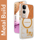 For Vivo Y400 Pro Metallic Back Cover Case (Metallic Camera Protection & Buttons | Translucent Milky Shade | Hard Polycarbonate)