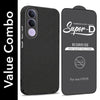 For Vivo V70 FE 5G Combo with Back Cover and 9H Tempered Glass (Liquid Silicone | Camera Protection | Oleophobic Coating Screen Glass)