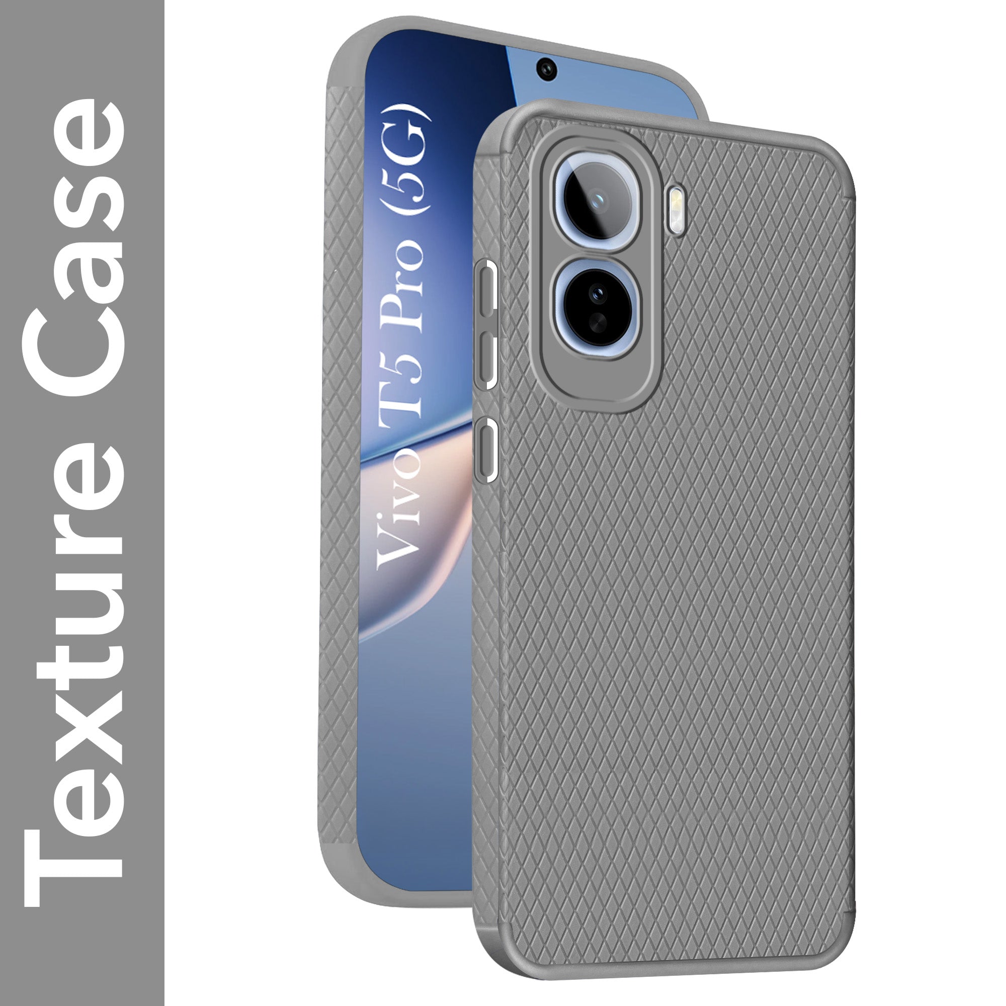 For Vivo T5 Pro 5G Back Cover Case Liquid Silicone (Camera Protection | Side Grip Texture | Soft and Flexible)