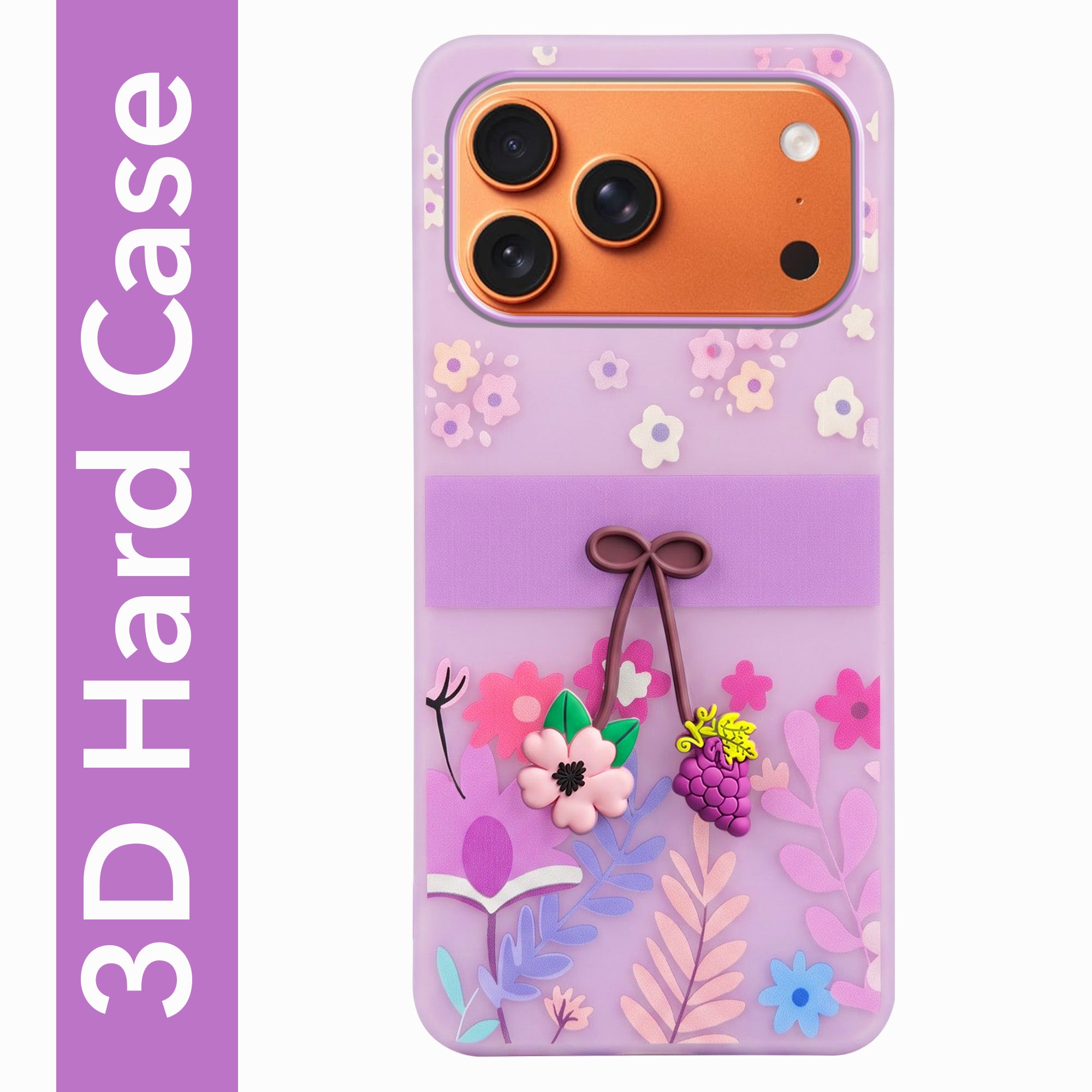 For Apple iPhone 17 Pro Max Back Cover Case (3D Cute Cartoons | Hard Back Side Soft | Matte Premium Finish | HD Printing)