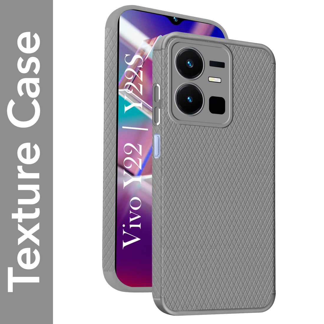 For Vivo Y22 | Vivo Y22s Back Cover Case Liquid Silicone (Camera Protection | Side Grip Texture | Soft and Flexible)