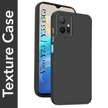 For Vivo Y75 5G | Y55 5G Back Cover Case (Liquid Silicone | Side Grip | Camera Protection)