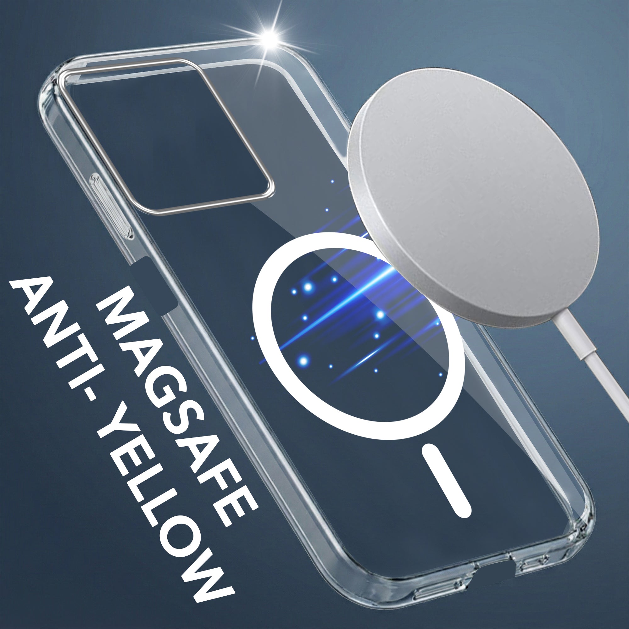 For Realme Narzo N53 Back Cover Case Lifetime Anti-Yellow MagSafe Compatible Clear (Sleek Hard Crystal | Shockproof and Camera Protection)