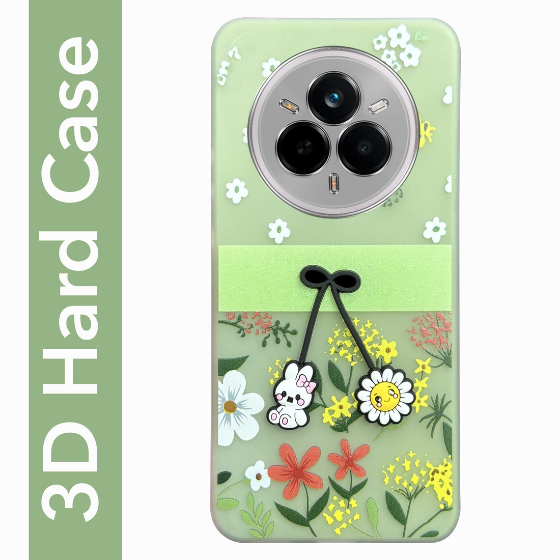 For Realme 14 Pro Back Cover Case (3D Cute Cartoons | Hard Back Side Soft | Matte Premium Finish | HD Printing)