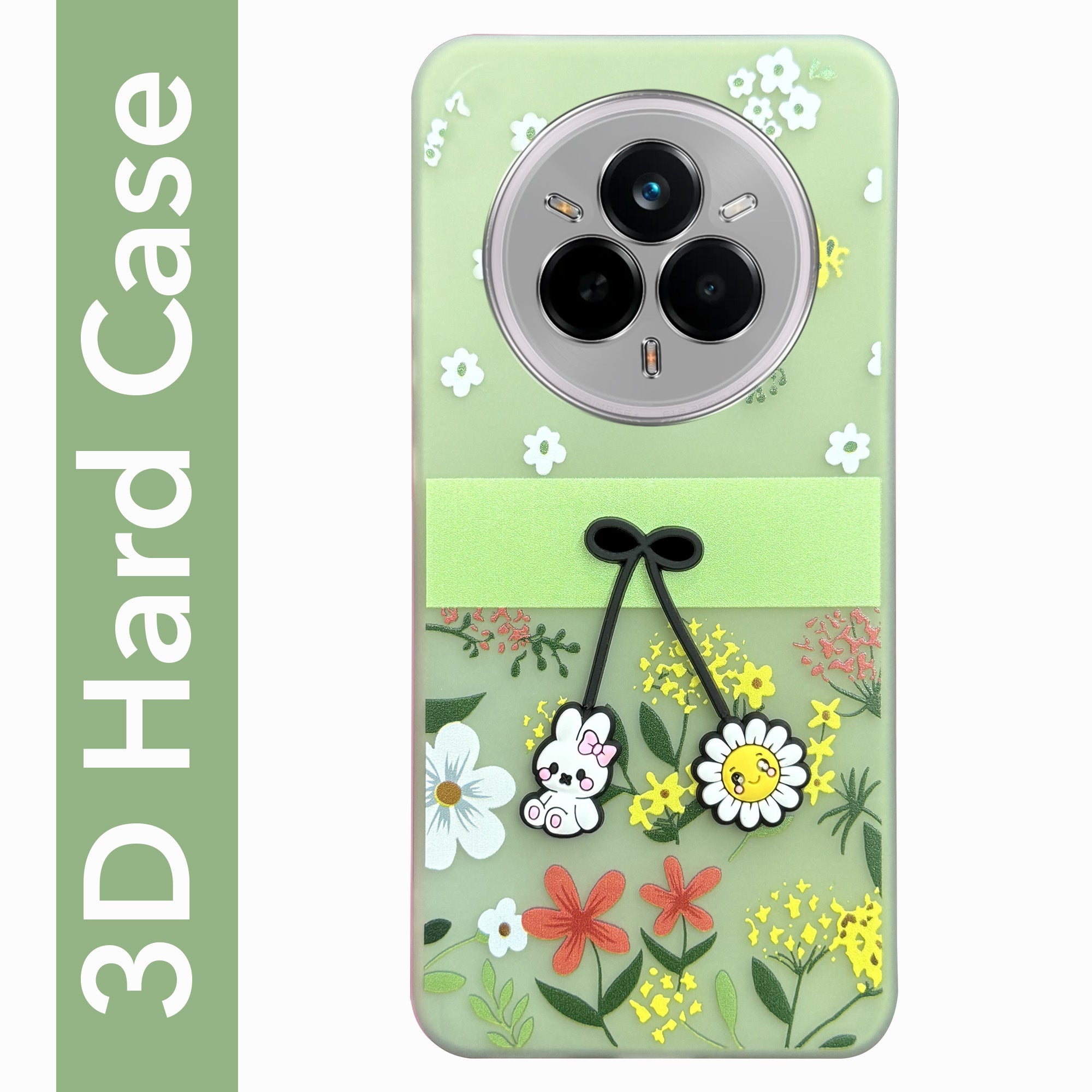 For Realme 14 Pro Back Cover Case (3D Cute Cartoons | Hard Back Side Soft | Matte Premium Finish | HD Printing)
