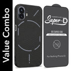 For Nothing Phone 2 Combo with Back Cover and 9H Tempered Glass (Liquid Silicone | Camera Protection | Oleophobic Coating Screen Glass)