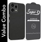 For Nothing Phone 3A Lite Combo with Back Cover and 9H Tempered Glass (Liquid Silicone | Camera Protection | Oleophobic Coating Screen Glass)