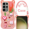 For Samsung Galaxy S23 Ultra Back Case Cover Strap (3D embossed Figures | Strap Holder | 360* Soft Cushion with Camera Bump)