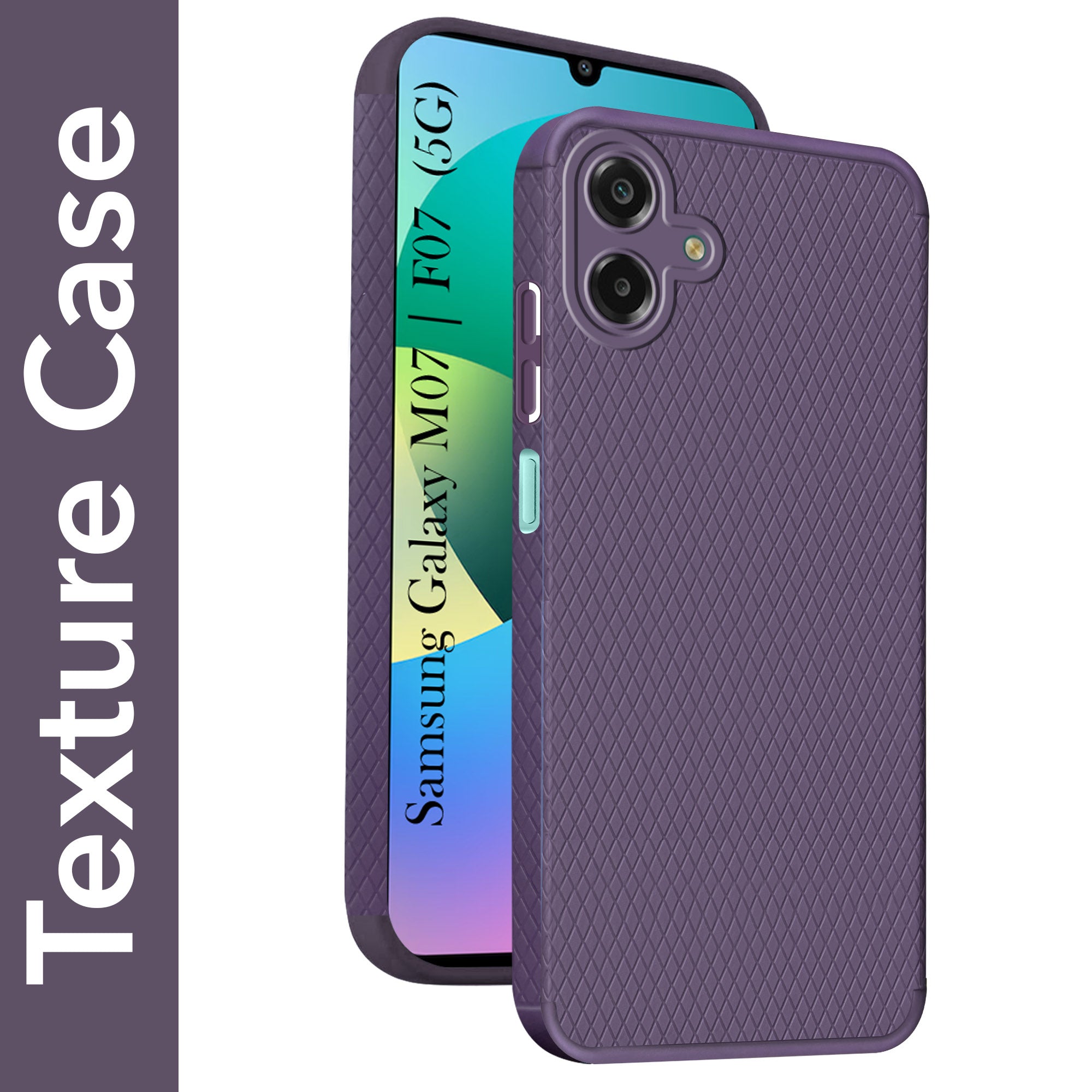 For Samsung Galaxy M07 | Samsung Galaxy F07 Back Cover Case Liquid Silicone (Camera Protection | Side Grip Texture | Soft and Flexible)