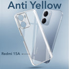 For Redmi 15A 5G Back Cover Lifetime Anti-Yellow Clear (Sleek Hard Crystal | Shockproof and Camera Protection)