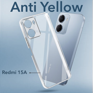 For Redmi 15A 5G Back Cover Lifetime Anti-Yellow Clear (Sleek Hard Crystal | Shockproof and Camera Protection)