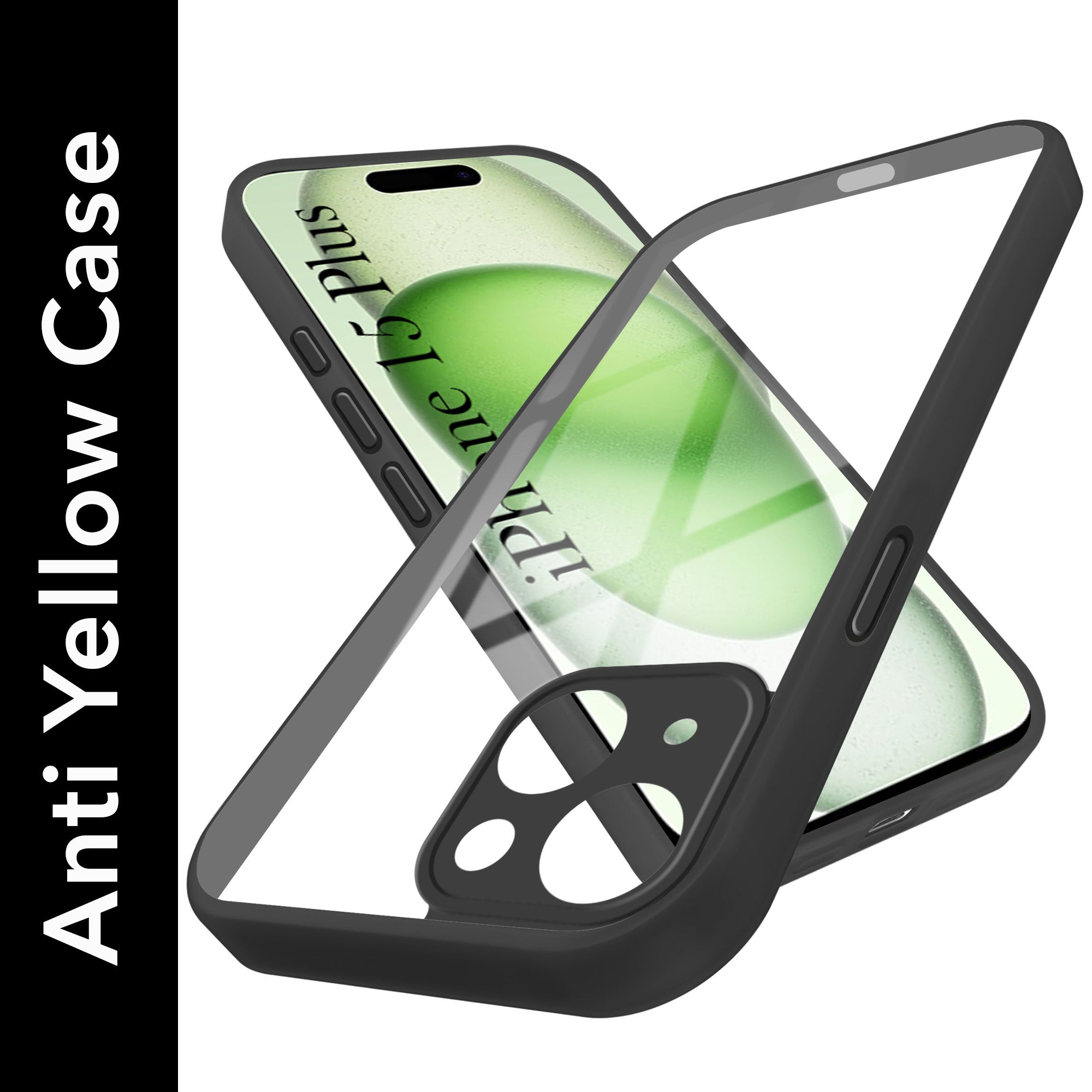 For Apple iPhone 15 Plus Back Cover Case Ultra-Hybrid (Lifetime Anti Yellow | Anti Scratch | Crystal Clear Shockproof)
