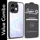 For Oppo Reno 16 (Combo with Back Cover and 9H Tempered Glass (Lifetime Anti-Yellow | Crystal Clear Shockproof | Oleophobic Coating Screen Glass)