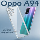 For Oppo A94 4G Back Cover Case (Hard Anti Yellow Clear Case | Drop & Camera Protection | Shockproof Polycarbonate)