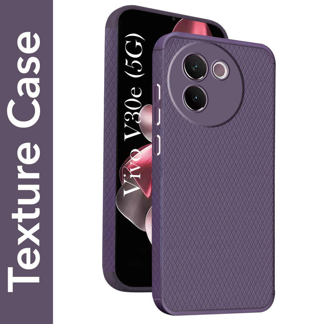 For Vivo V30e 5G Back Cover Case (Liquid Silicone | Side Grip | Camera Protection