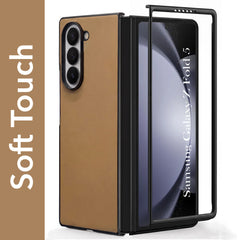 For Samsung Galaxy Z Fold 5 Premium Cover Case (Soft Leather Touch | Interior Protective Cloth | Slim 360* Protection)