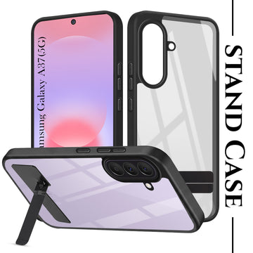 For Samsung Galaxy A37 5G Back Cover Case (Built-in Stand | Lifetime Anti Yellow | Kickstand Shockproof | Camera Protection | MagSafe Compatible)