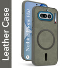 For Nothing Phone 4A 5G Back Cover Case Leather Finish (MagSafe Compatible Wireless Charging | Soft Touch | Camera Bump Protection)