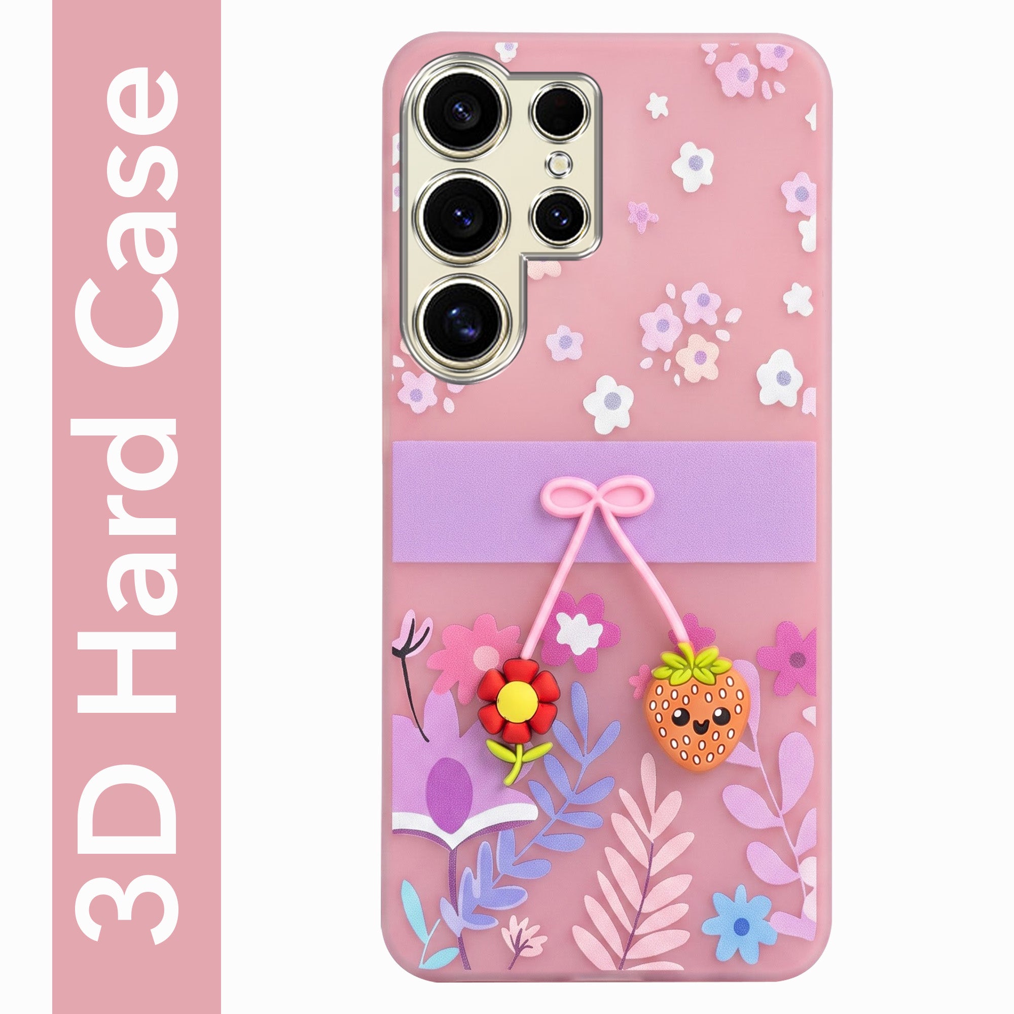 For Samsung Galaxy S24 Ultra Back Cover Case (3D Cute Cartoons | Hard Back Side Soft | Matte Premium Finish | HD Printing)