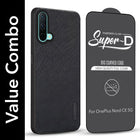 For OnePlus Nord CE 5G Combo (Textured Grip Design | Micro-Fiber Cloth Inside | Oleophobic Coating Screen Glass)