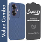 For Oppo F25 Pro 5G Combo with Back Cover and 9H Tempered Glass (Liquid Silicone | Camera Protection | Oleophobic Coating Screen Glass)