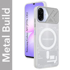 For Samsung Galaxy A07 5G | F70e 5G Metallic Back Cover Case (Metallic Camera Protection & Buttons | Translucent Milky Shade | Hard Polycarbonate)