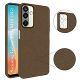 For Samsung Galaxy M16 5G | Samsung Galaxy F16 5G  Back Cover Case (Glass Like Camera Protection | Leather Feel | Minimalist Professional Grip)