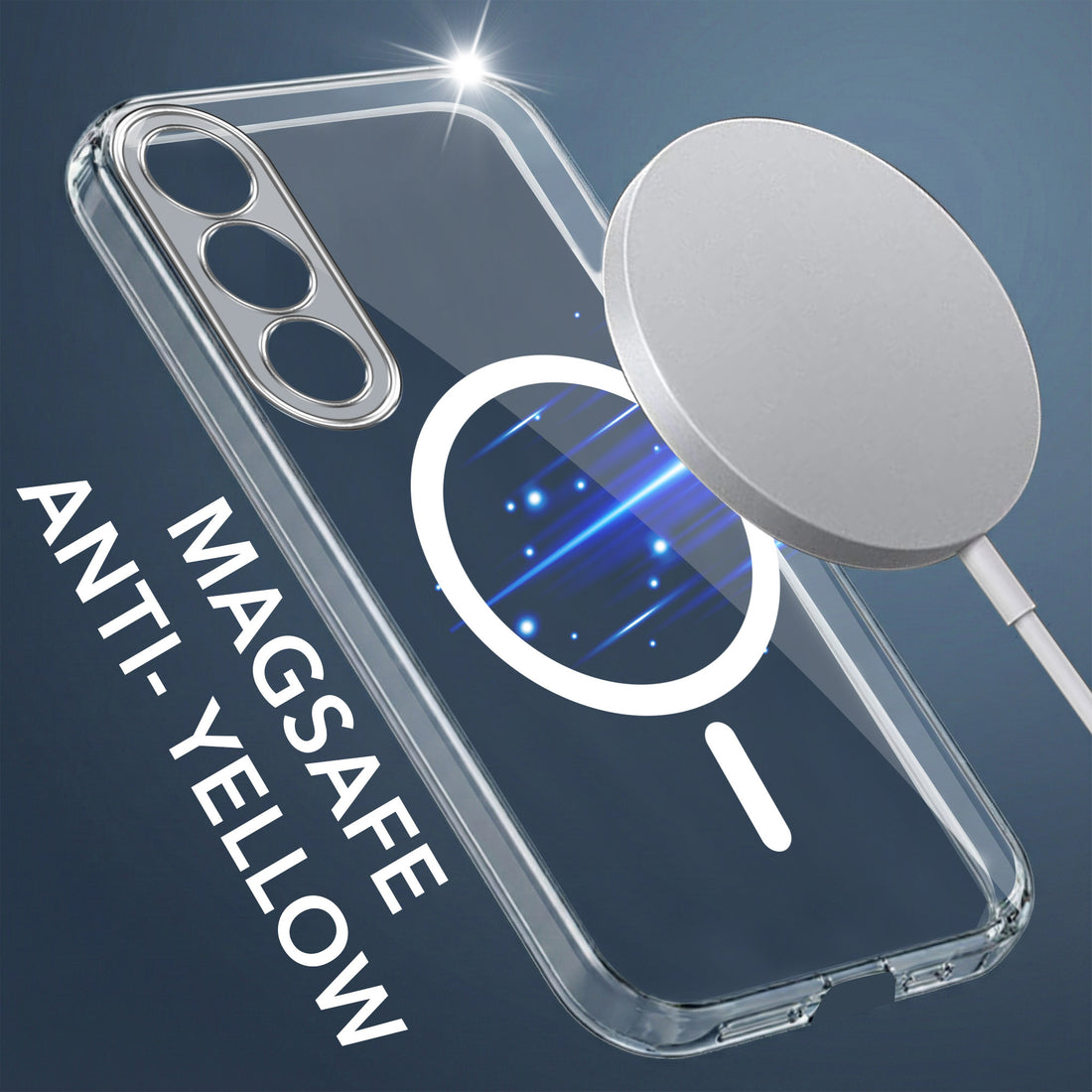 For Vivo V70 FE 5G Back Cover Case Lifetime Anti-Yellow MagSafe Compatible Clear (Sleek Hard Crystal | Shockproof and Camera Protection)