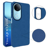 For Vivo iQOO Z10R Back Cover Case (Glass Like Camera Protection | Leather Feel | Minimalist Professional Grip)