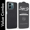 For Oppo A6 & Oppo K14 Combo (Textured Grip Design | Micro-Fiber Cloth Inside | Oleophobic Coating Screen Glass)