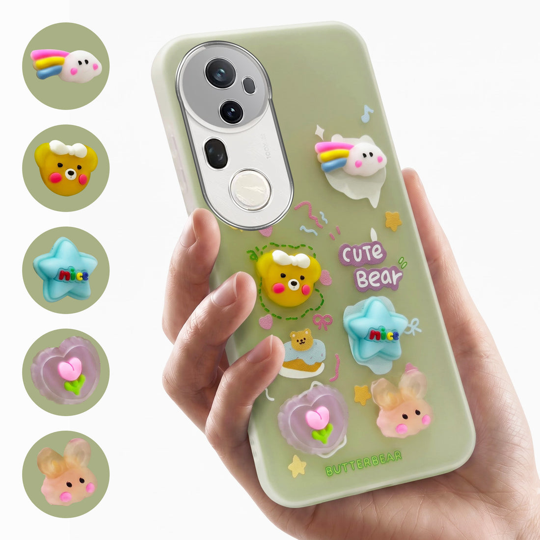 For Vivo T4 Ultra Back Cover Case (3D Cute Cartoons | Hard Back Side Soft | Matte Premium Finish | HD Printing)