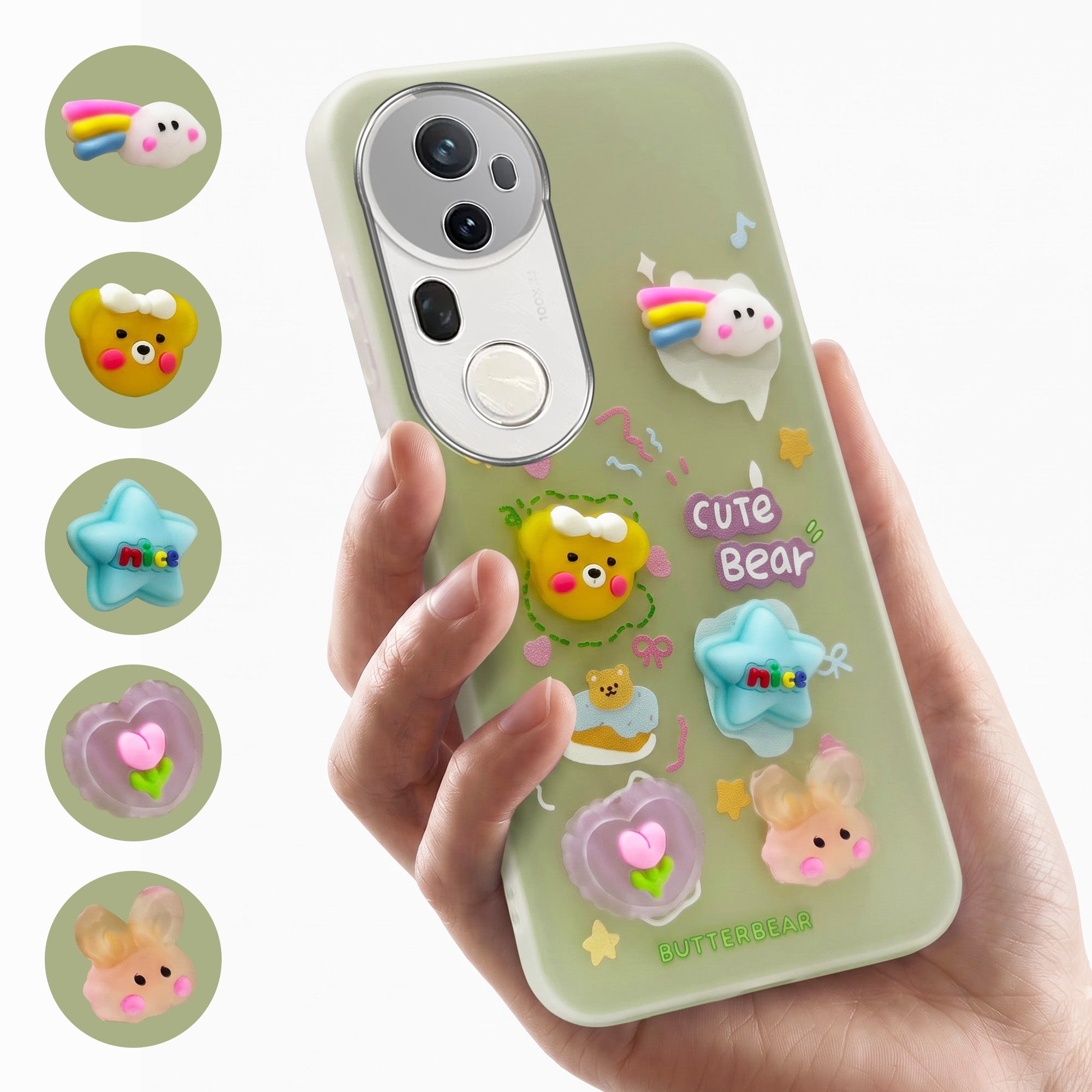 For Vivo T4 Ultra Back Cover Case (3D Cute Cartoons | Hard Back Side Soft | Matte Premium Finish | HD Printing)
