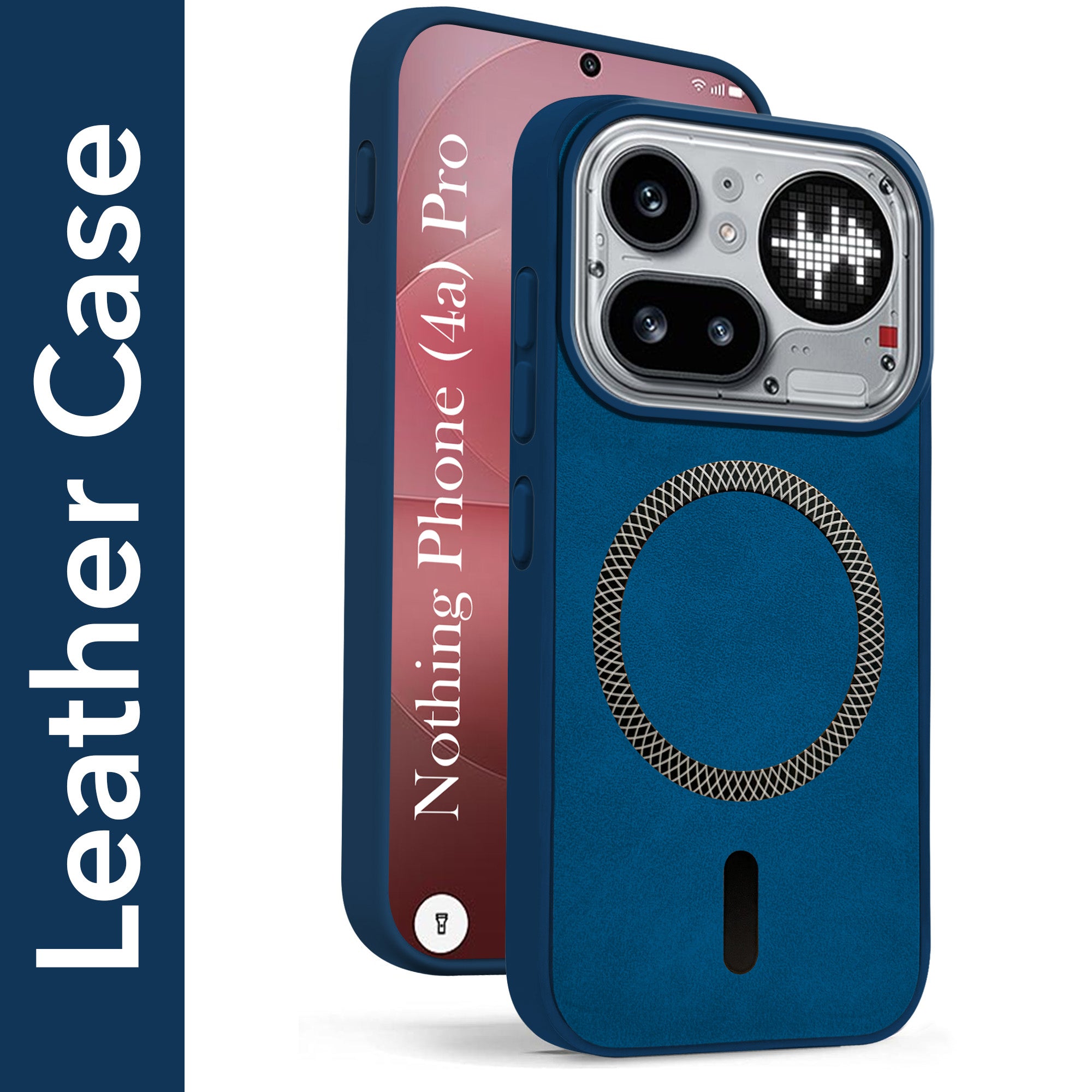 For Nothing Phone 4A Pro 5G Back Cover Case Leather Finish (MagSafe Compatible Wireless Charging | Soft Touch | Camera Bump Protection)