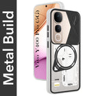 For Vivo Y400 Pro Metallic Back Cover Case (Metallic Camera Protection & Buttons | Translucent Milky Shade | Hard Polycarbonate)