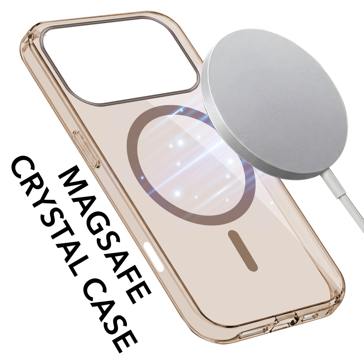 For Apple iPhone 18 Pro Max Back Cover Case Lifetime Anti-Yellow MagSafe Compatible Clear (Sleek Hard Crystal | Shockproof and Camera Protection)