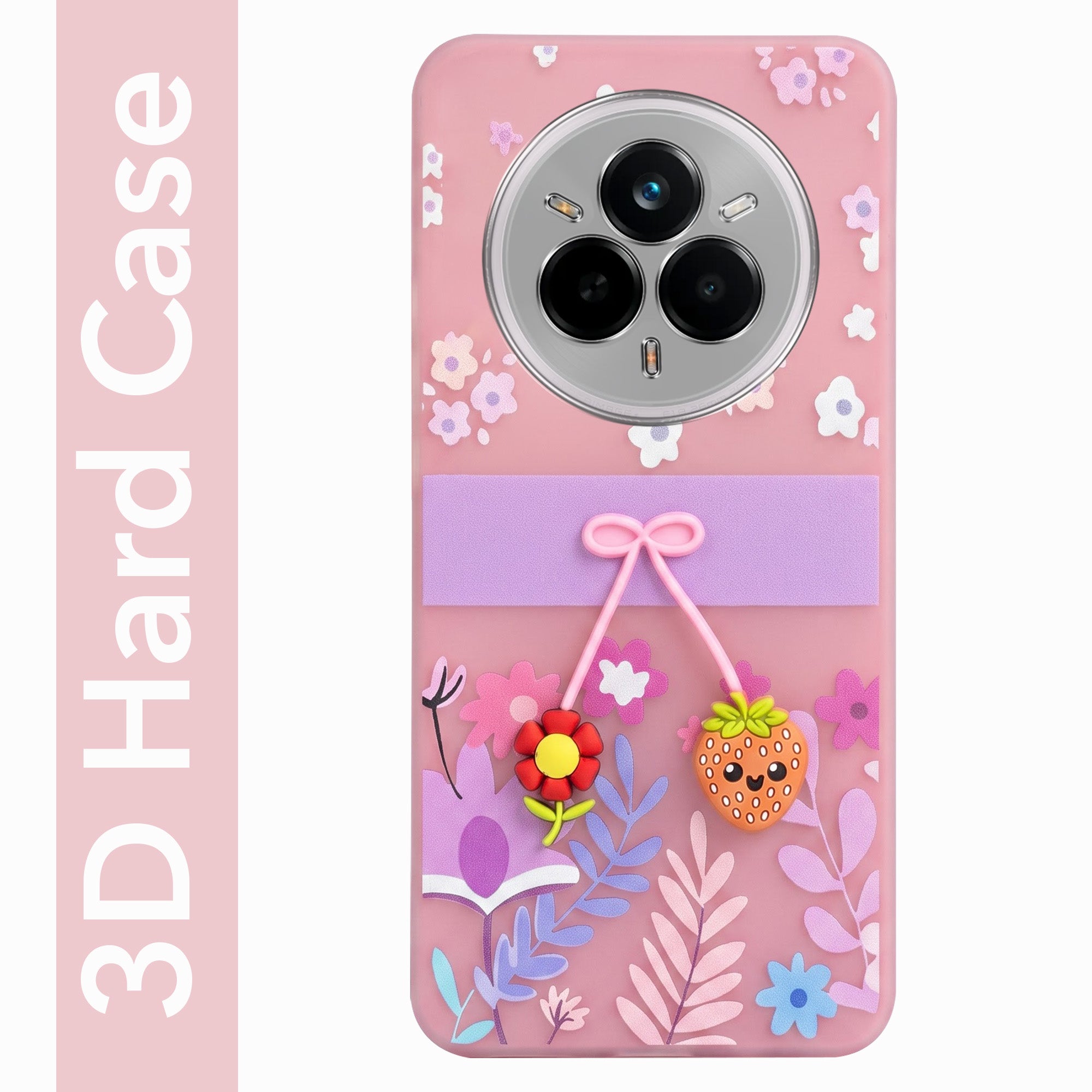 For Realme 14 Pro Back Cover Case (3D Cute Cartoons | Hard Back Side Soft | Matte Premium Finish | HD Printing)