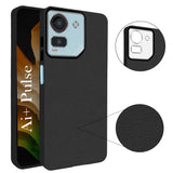 For Ai+ Pulse Back Cover Case (Glass Like Camera Protection | Leather Feel | Minimalist Professional Grip)