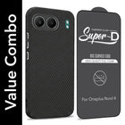For Oneplus Nord 4 Combo with Back Cover and 9H Tempered Glass (Liquid Silicone | Camera Protection | Oleophobic Coating Screen Glass)
