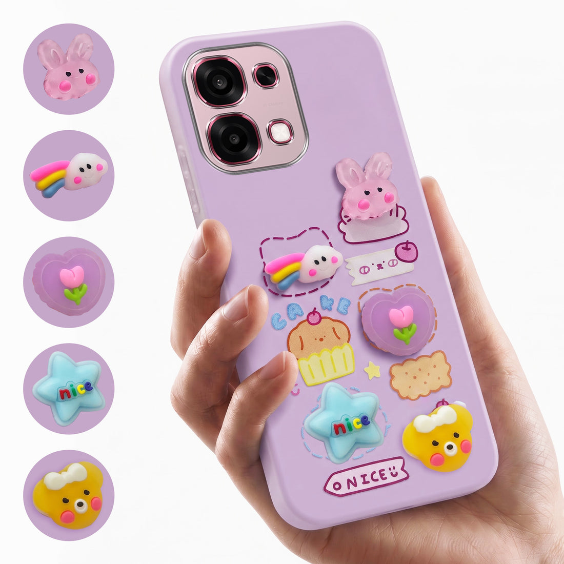 For Oppo F31 5G | Oppo F33 5G Back Cover Case (3D Cute Cartoons | Hard Back Side Soft | Matte Premium Finish | HD Printing)