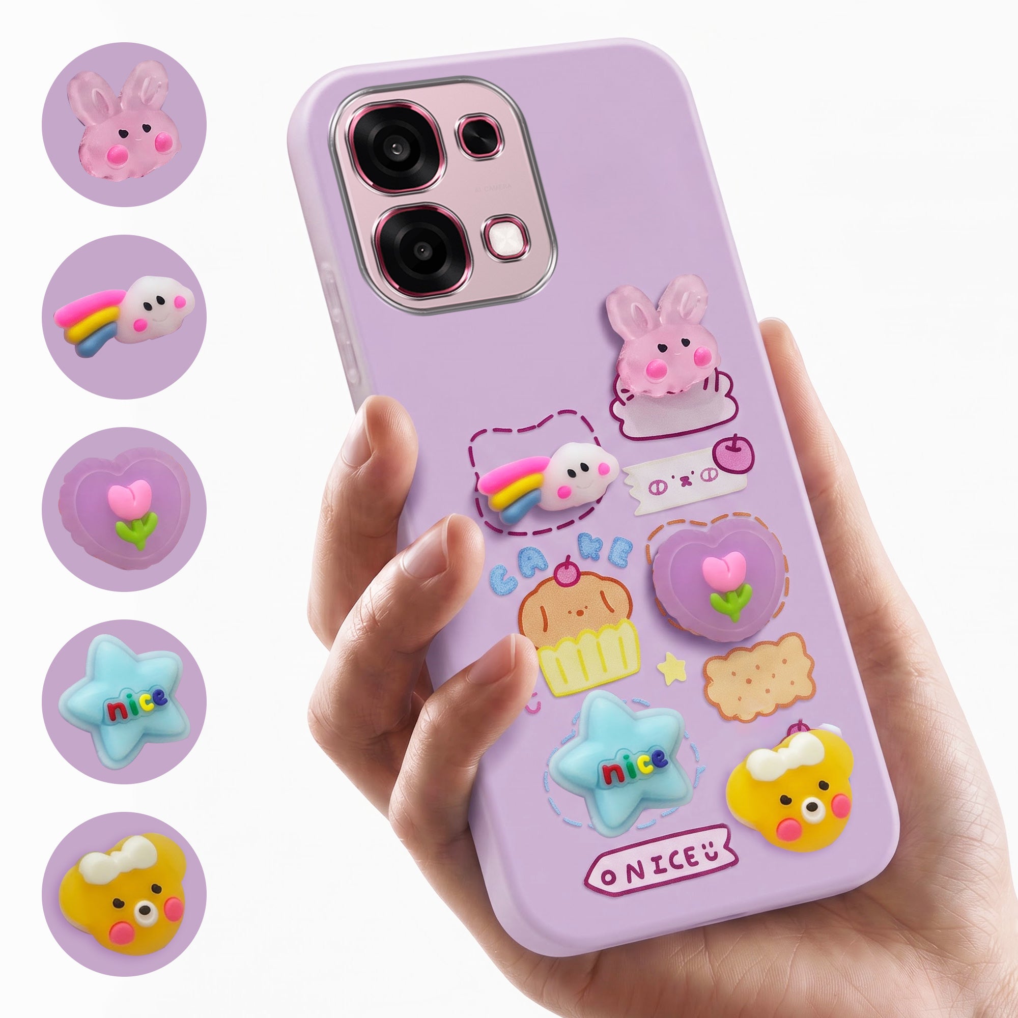 For Oppo F31 5G | Oppo F33 5G Back Cover Case (3D Cute Cartoons | Hard Back Side Soft | Matte Premium Finish | HD Printing)